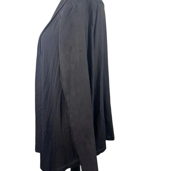 Doncaster dark brown open front jacket with accent shoulder trim size large - Picture 4 of 6